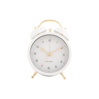 Budík Karlsson KA5998WH Twin Bell, 14cm
